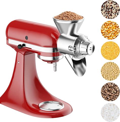 Amazon.com: Grain Mill Attachment for KitchenAid Stand Mixer, All Metal ...