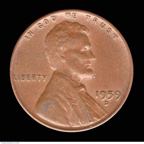 1 Cent 1959 D, Cent, Lincoln Memorial (1959-2008) - United States of ...