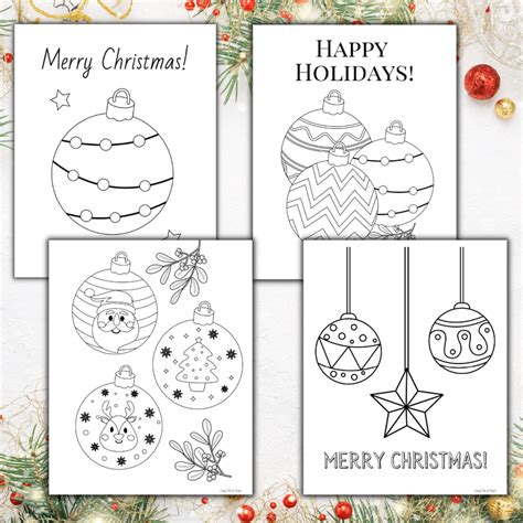 Free Christmas Ornament Coloring Pages for Kids - Simply Full of Delight