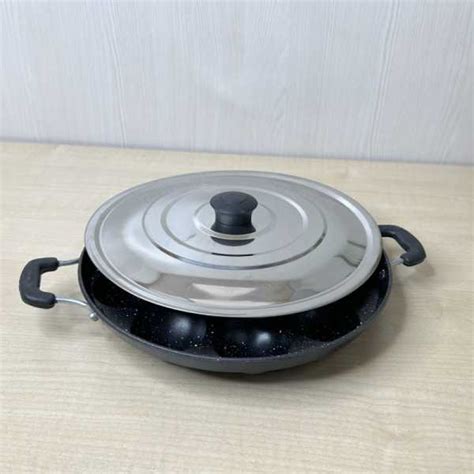 Kreme Kreme Deluxe Nonstick Appam Maker Pan NA Pan 24 cm diameter with ...