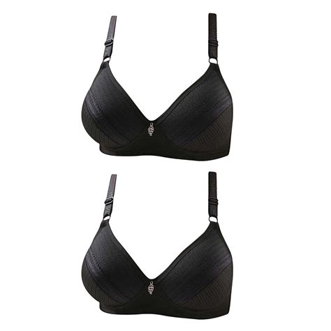 2 Pack Bras for Women Deep V No Underwire Smooth Wireless Bralettes ...