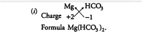 Chemical formula of magnesium bicarbonate using criss cross method ...