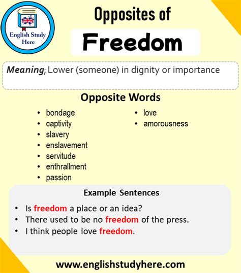 Opposite of Freedom, Antonym of Freedom, 9 Opposite Words For Freedom ...
