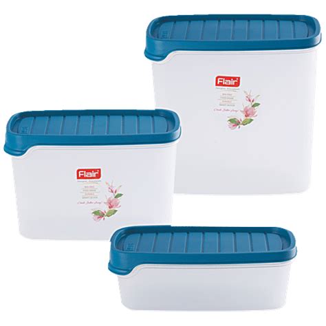 Buy Flair Plastics Storage Container - Smart Design, Rectangle, Blue ...