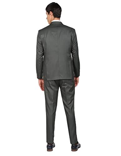 Buy AD by Arvind Men Green Twill Single Breasted Two Piece Suit at ...