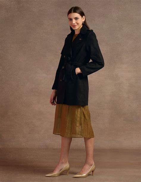 Buy Women Longline Lapel Collar Jacket Black|U.S. Polo Assn. India