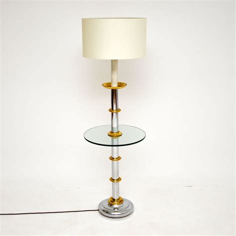 Vintage Chrome & Brass Floor Lamp / Table - Retrospective Interiors ...