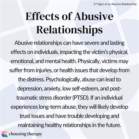 Abusive Relationships Signs