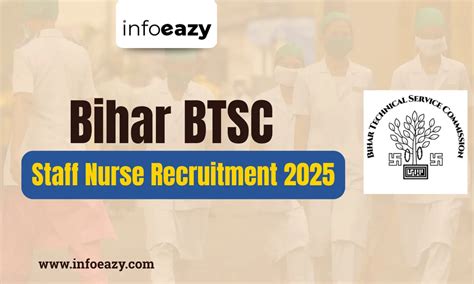 Bihar BTSC Staff Nurse Recruitment 2025, 11389 Vacancies, Apply Now