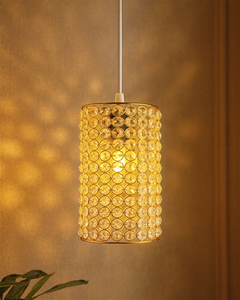 Crystal Hanging barrel Pendant, hanging ceiling light, Large – Homesake.in