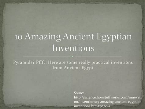 Ancient Egyptian Inventions