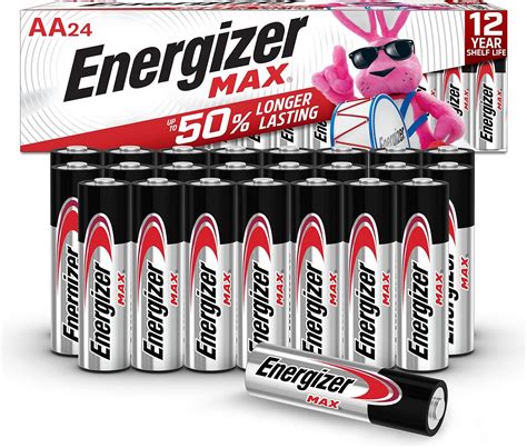 Energizer AA Batteries (24 Count), Double A Max Alkaline Battery ...
