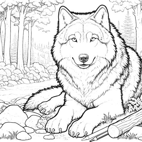 Coloring Pages Wolves