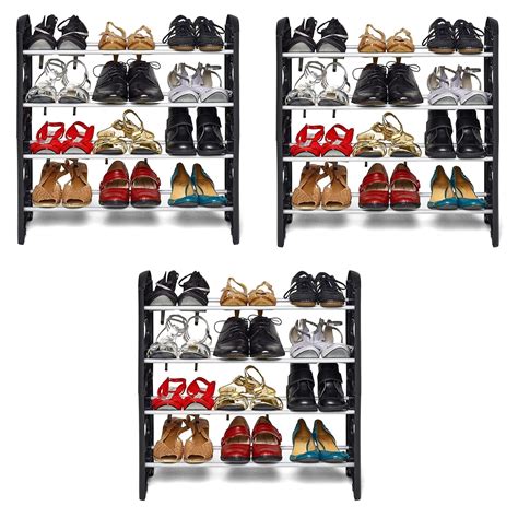 Premium 4 Shelf Plastic Rack for Shoe| Chappal Rack Stand Wide Shelve ...