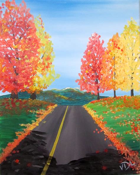 Acrylic Canvas - Afternoon Drive in New England - Source: Painting with ...