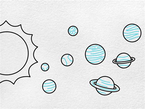 Solar System Drawing Easy