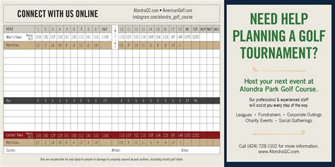 Scorecard & Layout Details | Alondra Park Golf Course