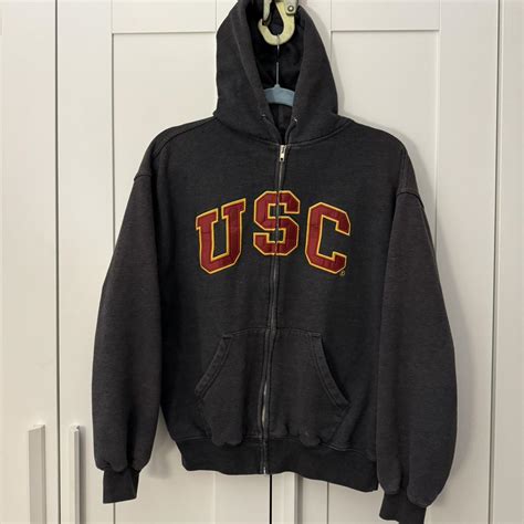 Vintage zip Hoodie USC American style Y2K Size... - Depop