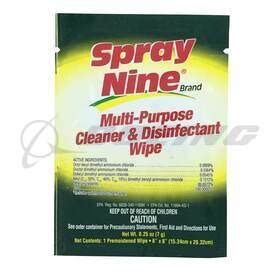 96801: Spray Nine® Multi-Purpose Cleaner & Disinfectant Wipe, 1 wipe ...