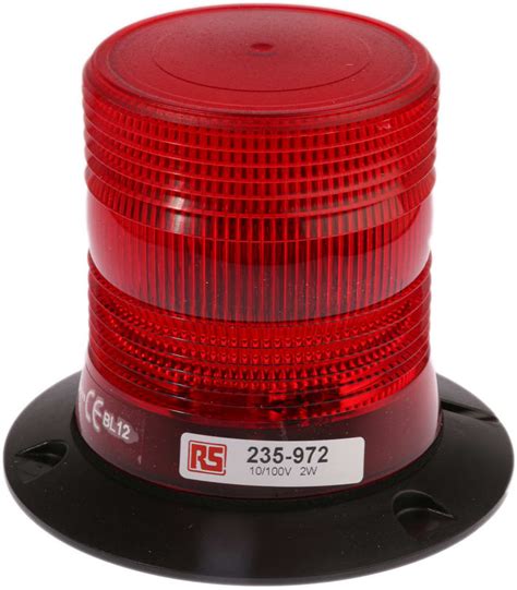RS PRO | RS PRO Red Flashing Beacon, 10 → 100 V dc, Surface Mount ...