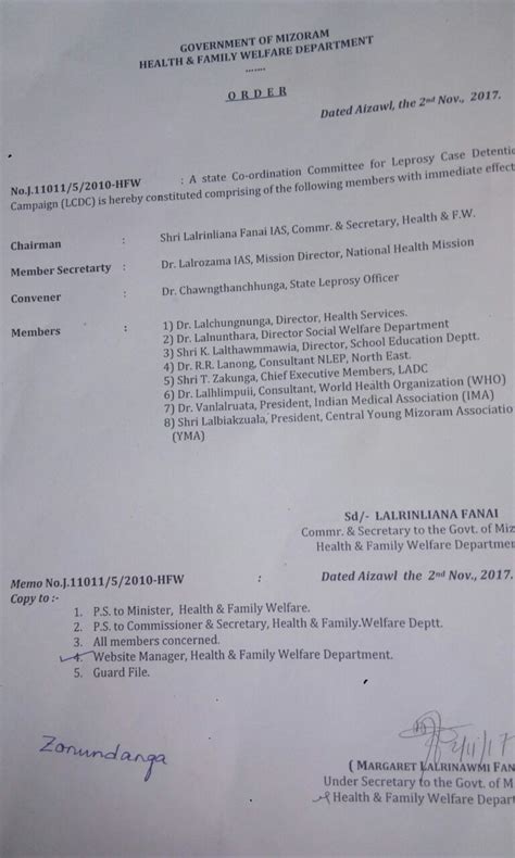 Health & Family Welfare Department, Government of Mizoram, India