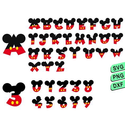 disney mickey font svg, Disney Letters svg, Mickey Mouse Alp - Inspire ...