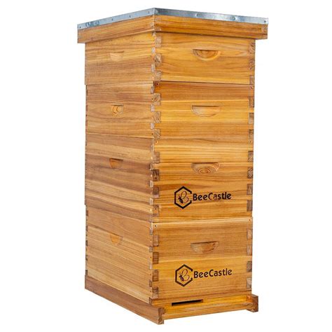Beecastle 8 Frame Langstroth Bee Hive Coated With 100 Beeswax ...