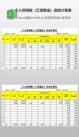 工资单Excel表格图片-正版模板下载400152355-摄图网