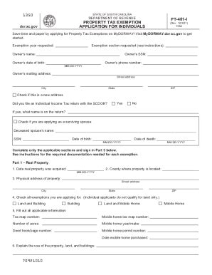 SC Application for Homestead Exemption Form - Fill Online, Printable ...