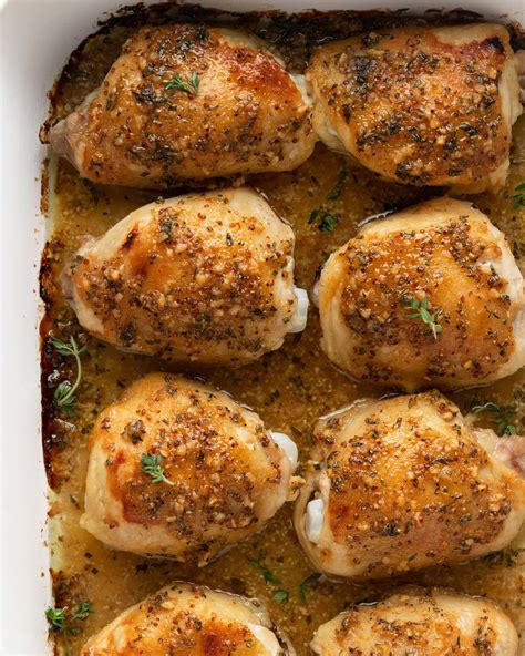 Baked Honey Dijon Mustard Chicken Thighs Recipe