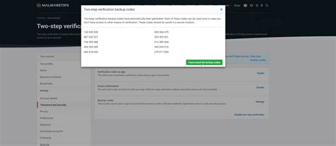 Image result for 2 Step Verification 8-Digit Backup Code
