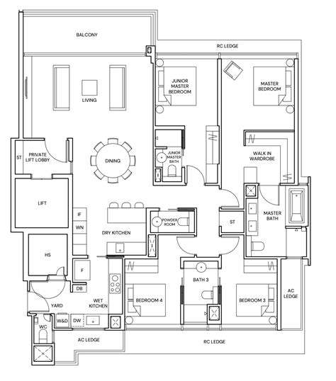 4 Bedroom Condo Floor Plans