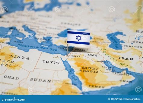 Map of israel on world map