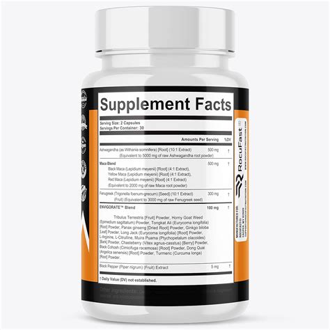 Buy Rocufast Black Maca Root 2000mg + Ginseng Ashwagandha Extract ...