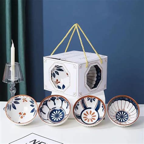 Buy P-PLUS INTERNATIONAL Porcelain Bowl, Ceramic Bowls, Japanese Style ...