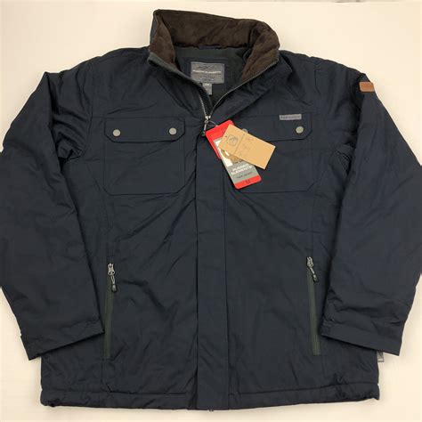 Rugged Elements Men's Trek Jacket Fleece Lined Internal Hood Navy Blue