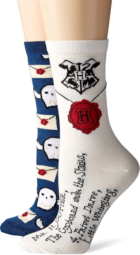 Buy Harry Potter Hedwig Letter to Hogwarts JuniorsWomens Crew Socks 2 ...