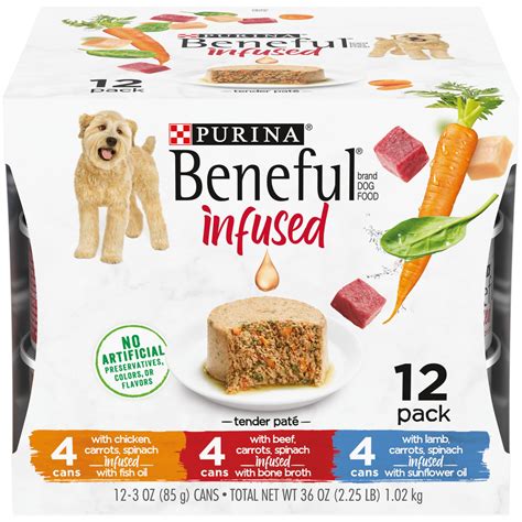Purina Beneful Infused Pate Wet Canned Dog Food Variety Pack, Pate With ...