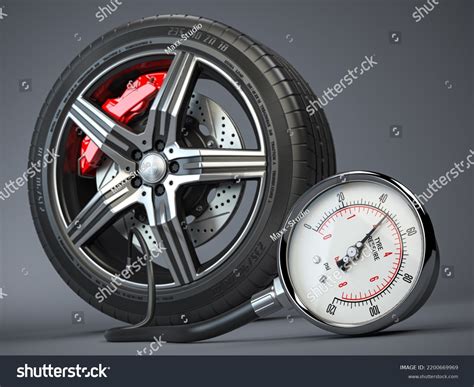 Tyre Pressure Gauge Car Wheel Inflation Stock Illustration 2200669969 | Shutterstock