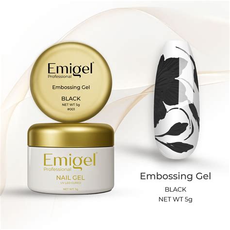 Emigel - Embossing Gel - Black – Emigel Professional - Nail Art ...