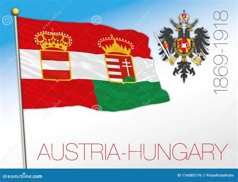 Austria and Hungary Historical Flag and Crest Stock Vector ...