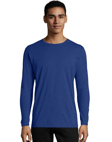 Hanes Men's Long Sleeve T-Shirt Tee Perfect-T Lightweight Soft Crewneck ...