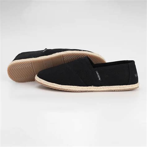 Buy Black Canvas Espadrilles slip-on shoes for women | NoStrain