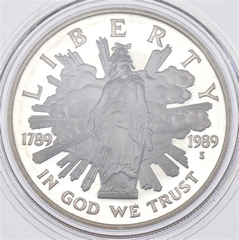 SILVER Proof 1989-S US Congress Bicentennial Commemorative US Silver ...