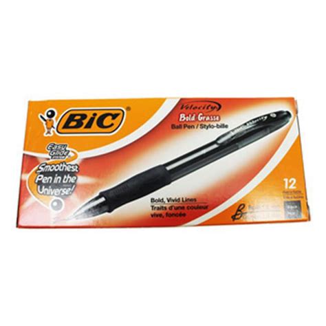 Bic USA Inc BIC Velocity Bold Blk 12Ct Pens - Black - Walmart.com
