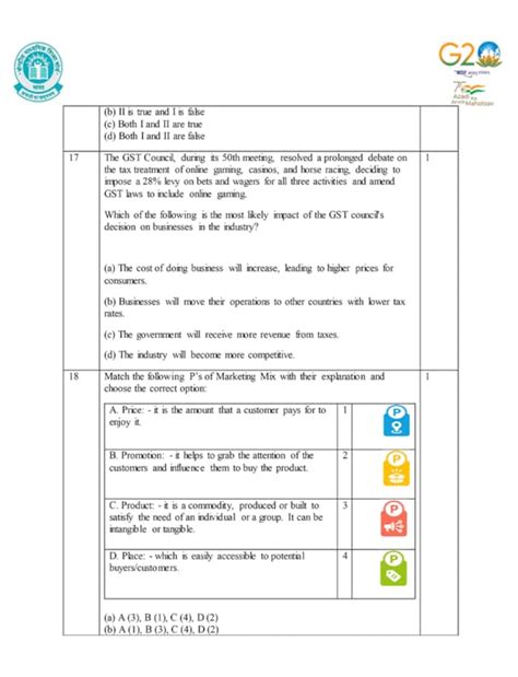 CBSE Class 12 Business Studies Additional Practice Question Papers 2023–24