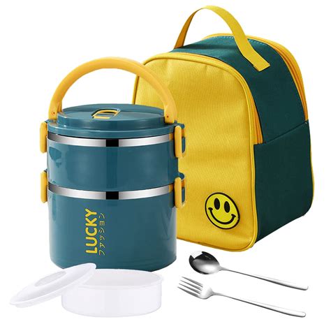 Buy GGEROU Stainless Steel Bento Lunch Box for Adult Kids,2 Layers ...