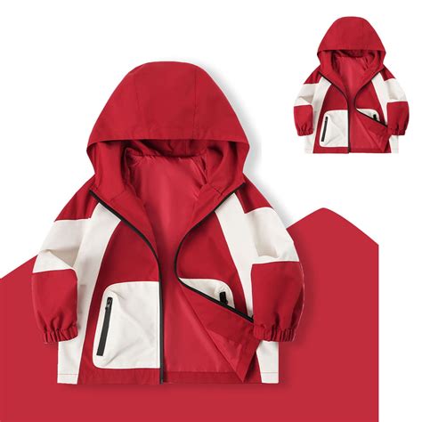 Boy Jackets Kids Windbreaker Zip up Hoodie Lightweight Jacket Fall Coat ...