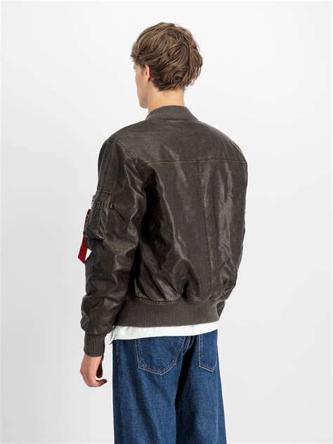 MA-1 Faux Leather Vintage Bomber Jacket | Alpha Industries