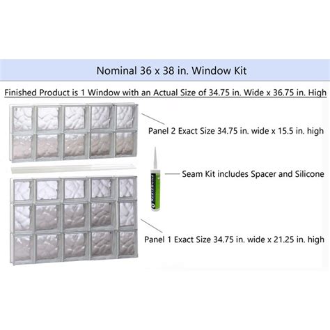 REDI2SET Wavy Glass Frameless Replacement Glass Block Window in the ...